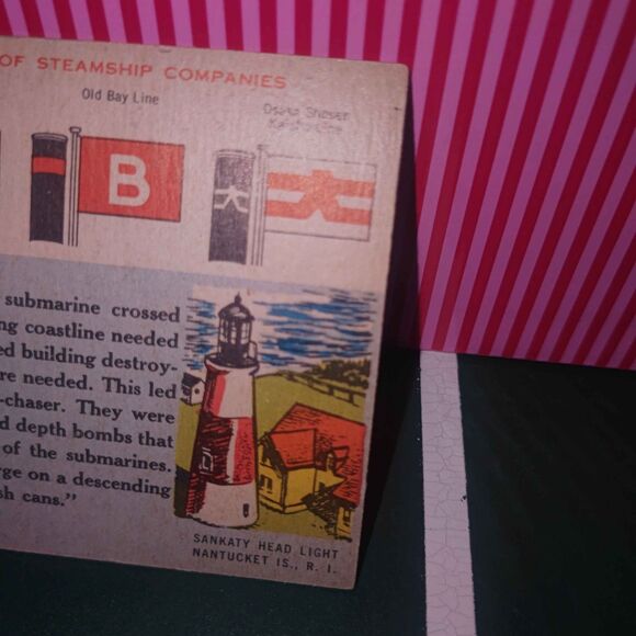 1955 Topps Rails and Sails Sub-Chaser U.S. Navy #166 - Picture 7 of 8